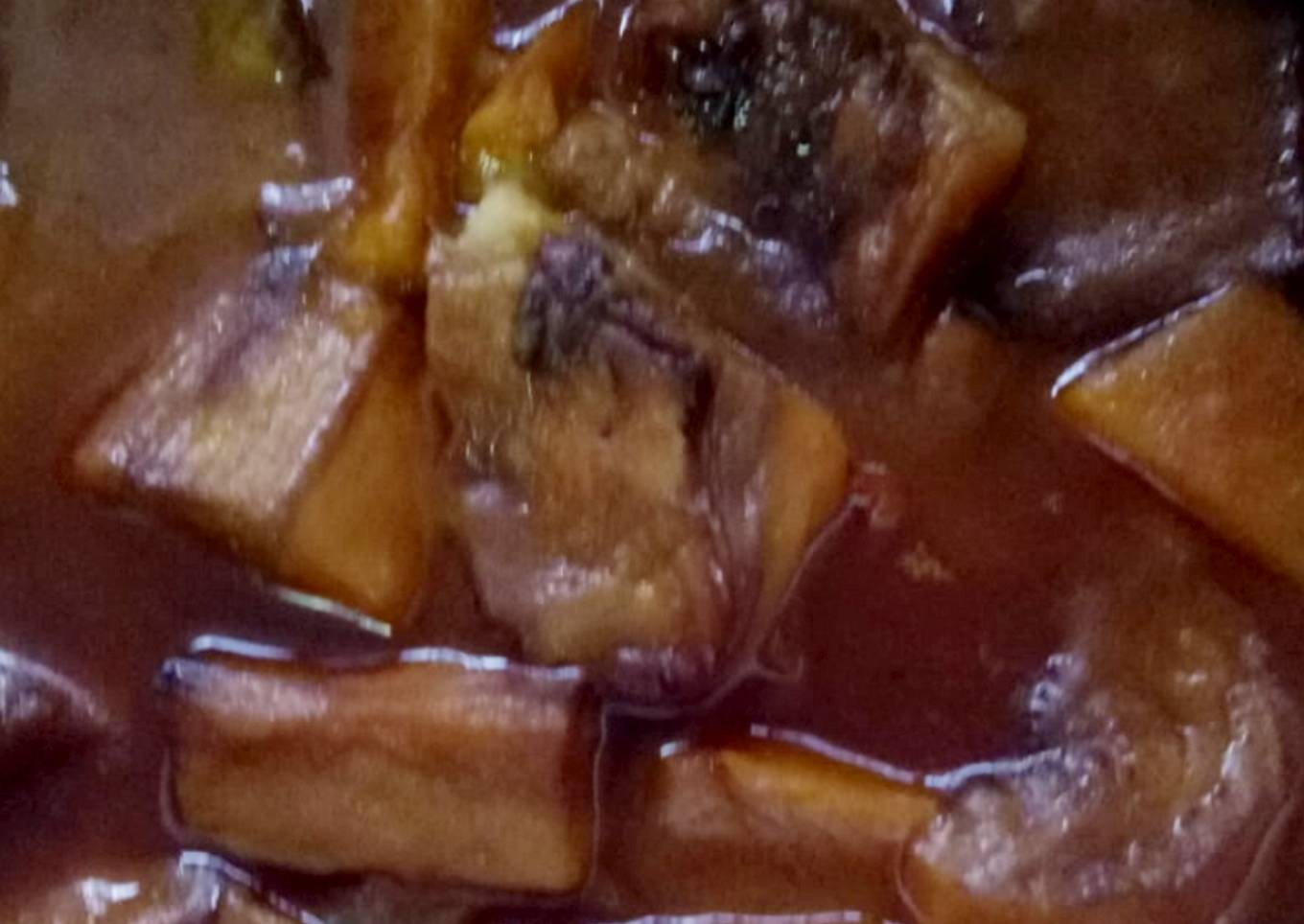 Stew Kambing, terong, dan asam jawa