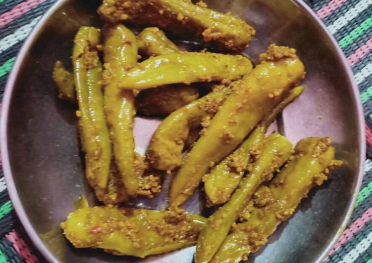 Recipe of Ultimate Green chilli pickle