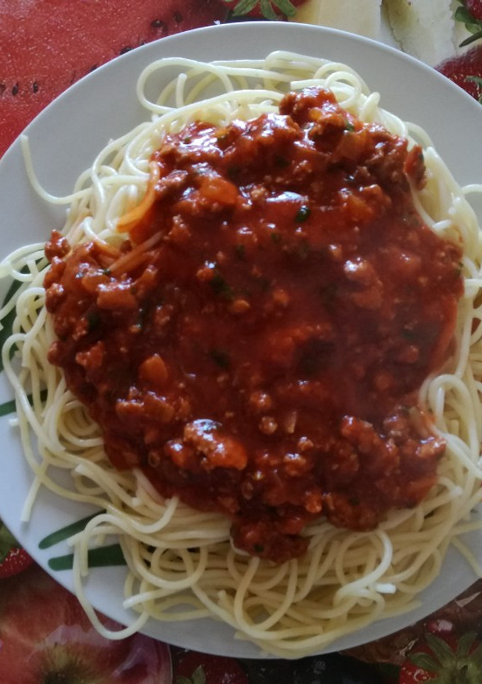 Una foto de Espaguetis a mi manera