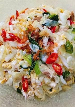 Foto resep Tumis sayur orak arik (kol, sawi, telor, baso)