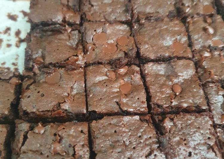 Resep Fudgy Dark Choco Brownies gluten free yang Enak Banget