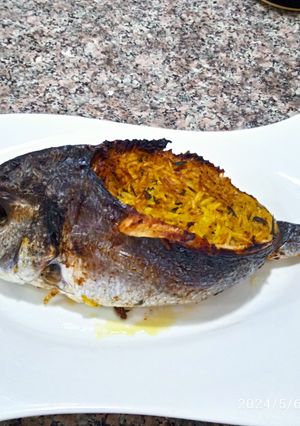 Une photo de Dorade royale farcie au four 🐟🐟