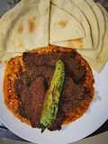 Breaded liver with homemade bread