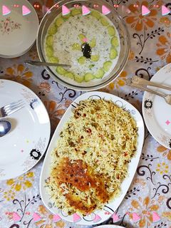 عکسی از دستور لوبیا پلو با مرغ و زرشک 🍚😇