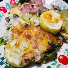A picture of Spinach and Veggie Quiche.