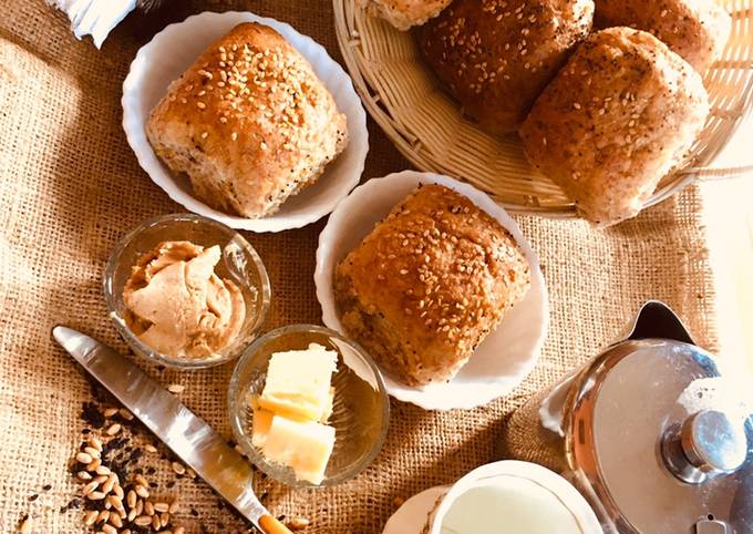 Recipe of Quick Eggless Brown Buns#themechallenge