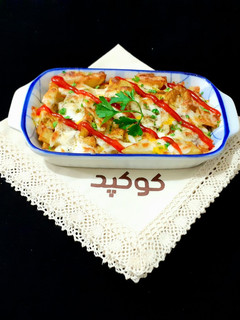 عکسی از دستور سیب زمینی پنیری 😋😍