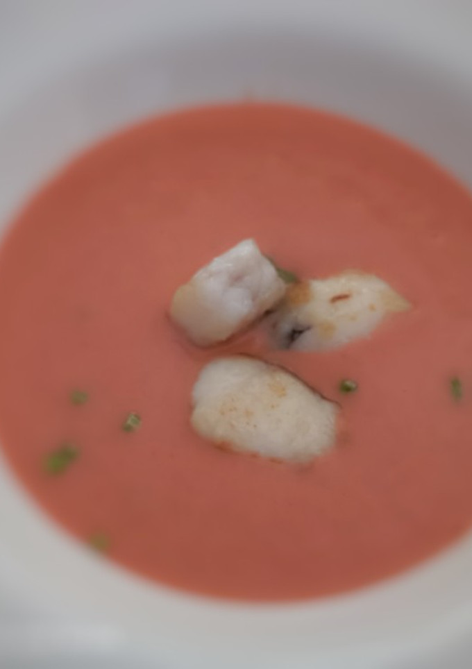 Una foto de Salmorejo con rape