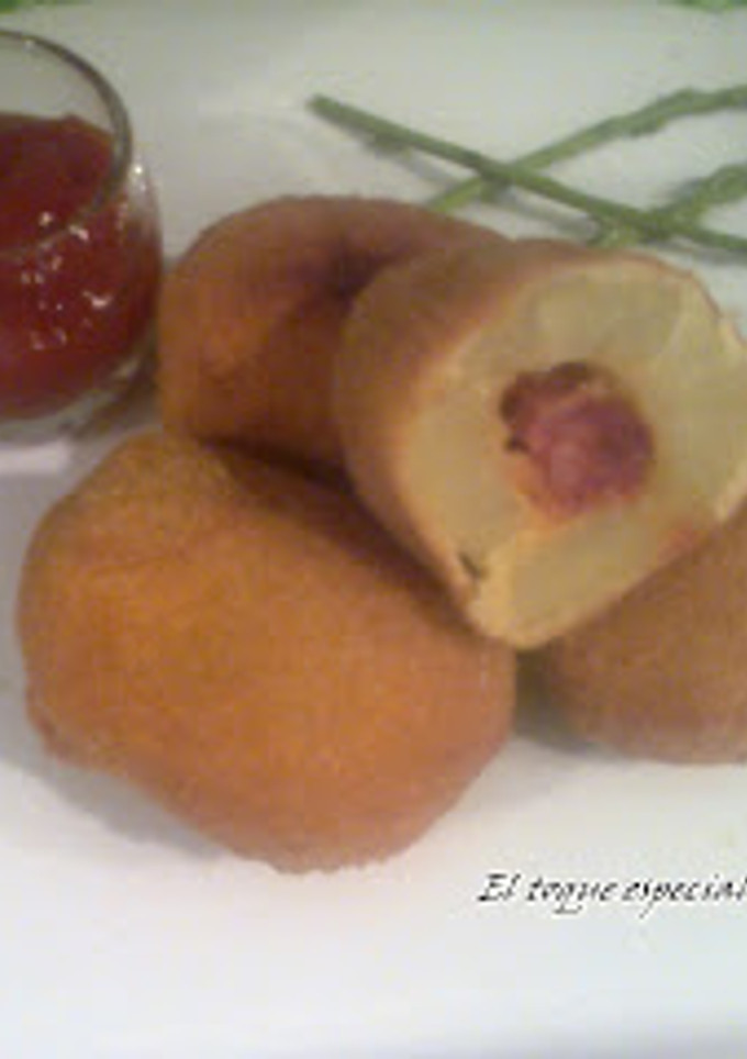 Una foto de Patatas rellenas con chorizo