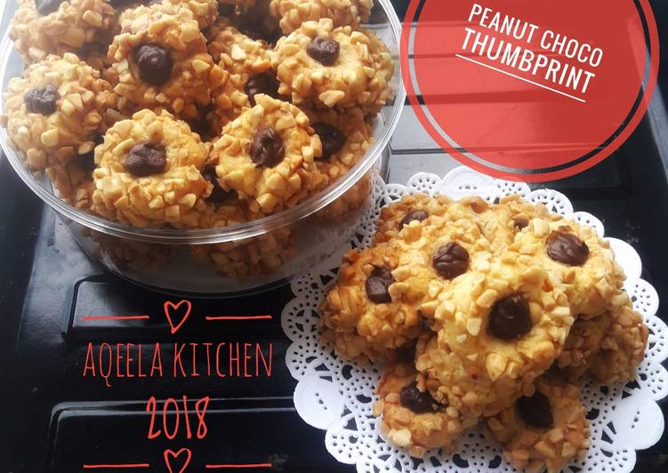 Peanut choco thumbprint