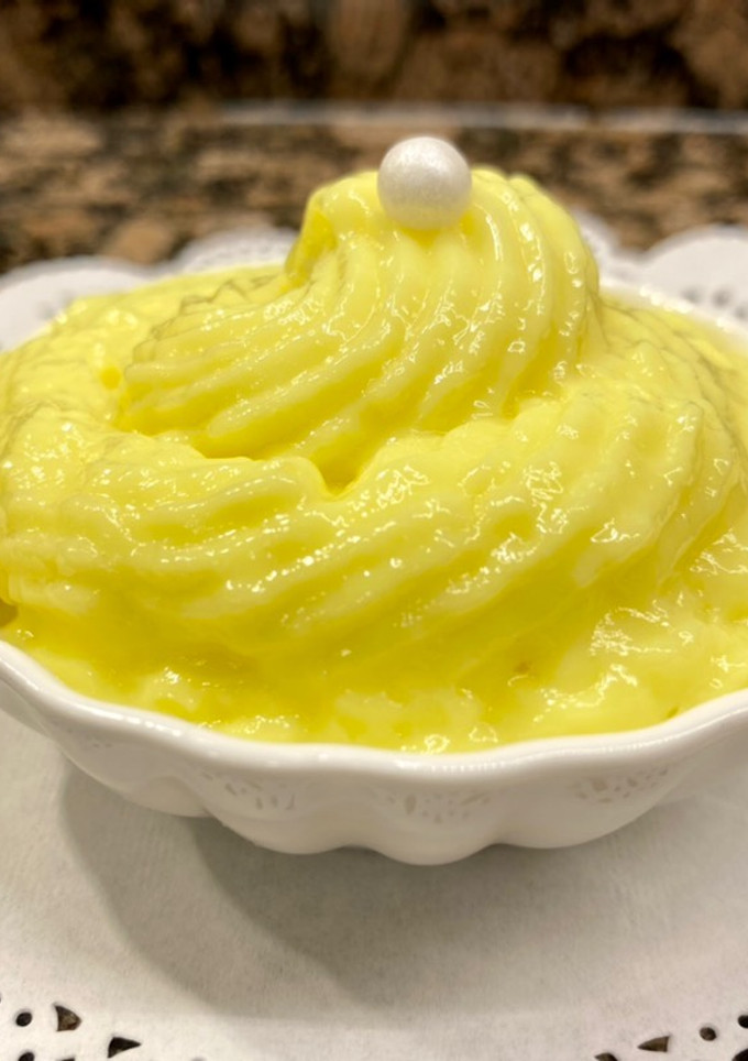 Una foto de Crema pastelera sin huevo