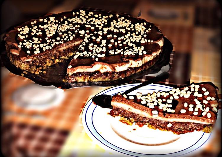 Tarta de tres chocolates fitness 🍰🍫