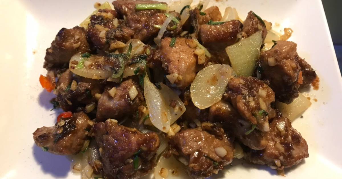 Fried Pork Ribs With Garlic And Onion Recipe By Teresa Tsang Cookpad