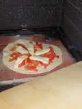 Pizza en piedra refractaria