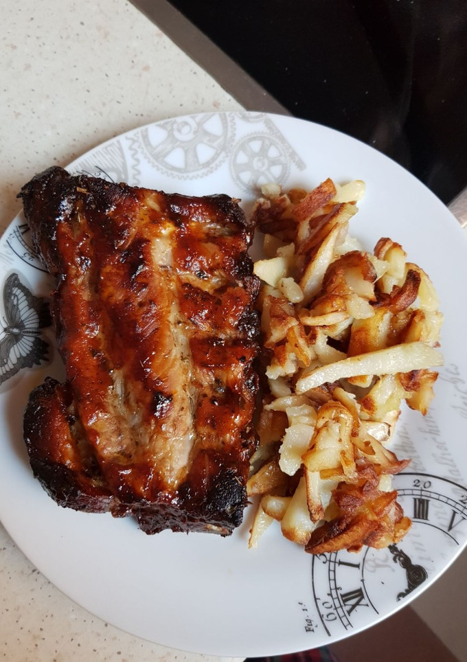 Una foto de Costillas barbacoa al horno