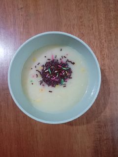 Foto resep Snack MPASI : Bubur Jagung Manis dan Vla Durian (24 month+)