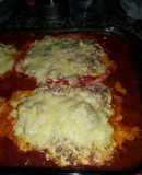 Morrones morrocotones rellenos gratinados