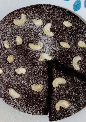 A picture of Eggless Chocolate Brownie.