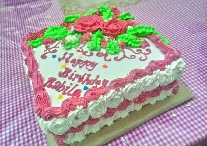 Kue ulang tahun (bolu jadul empuk)