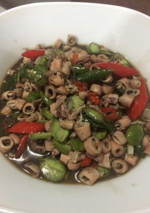 Foto resep Cumi asin pete