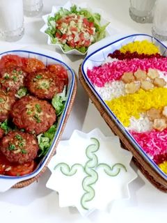 عکسی از دستور چلو کباب کوبیده مرغ تابه ای مژگان پز 👌😍😋