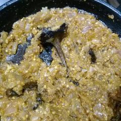 A picture of Baingan ka bhurta.