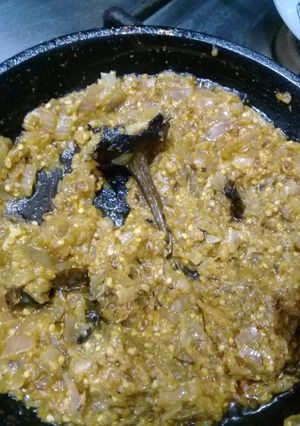 A picture of Baingan ka bhurta.