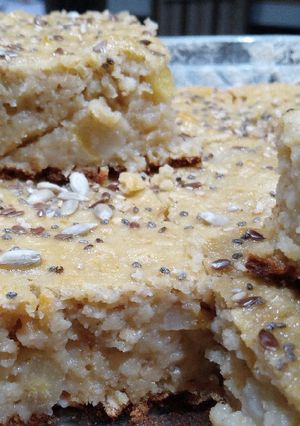 Una foto de Budín de peras