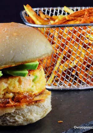 Una foto de Hamburguesa de salmón