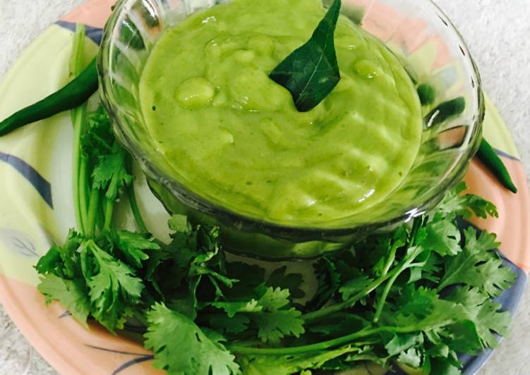 Raw mango coriander chutney