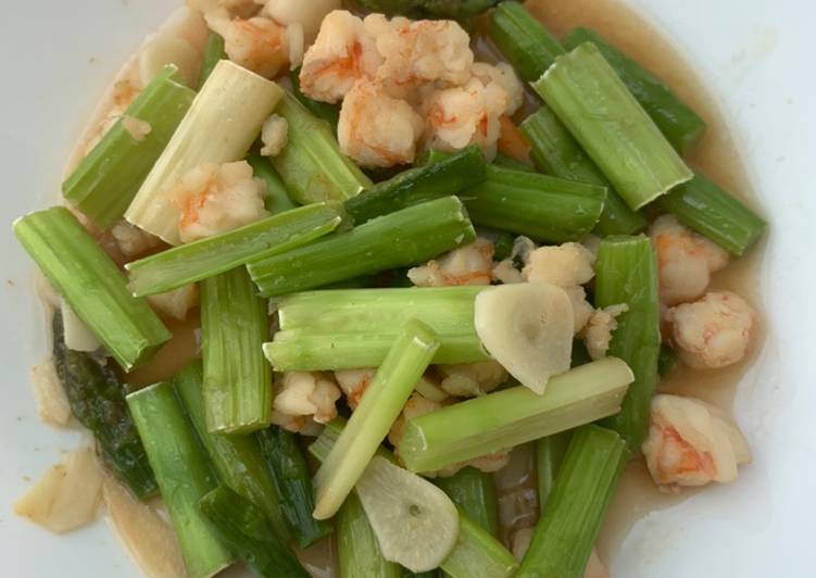 Resep Cah Asparagus udang Anti Gagal