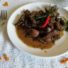 A picture of Dominican braised gizzards#gizzardcontenst.