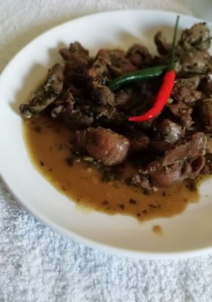 A picture of Dominican braised gizzards#gizzardcontenst.