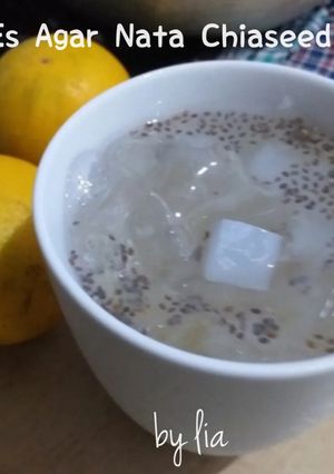 Foto resep Es Agar Nata dan Chia Seed
