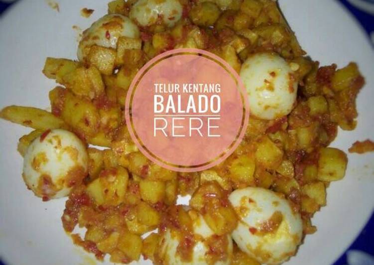 Telur puyuh kentang balado