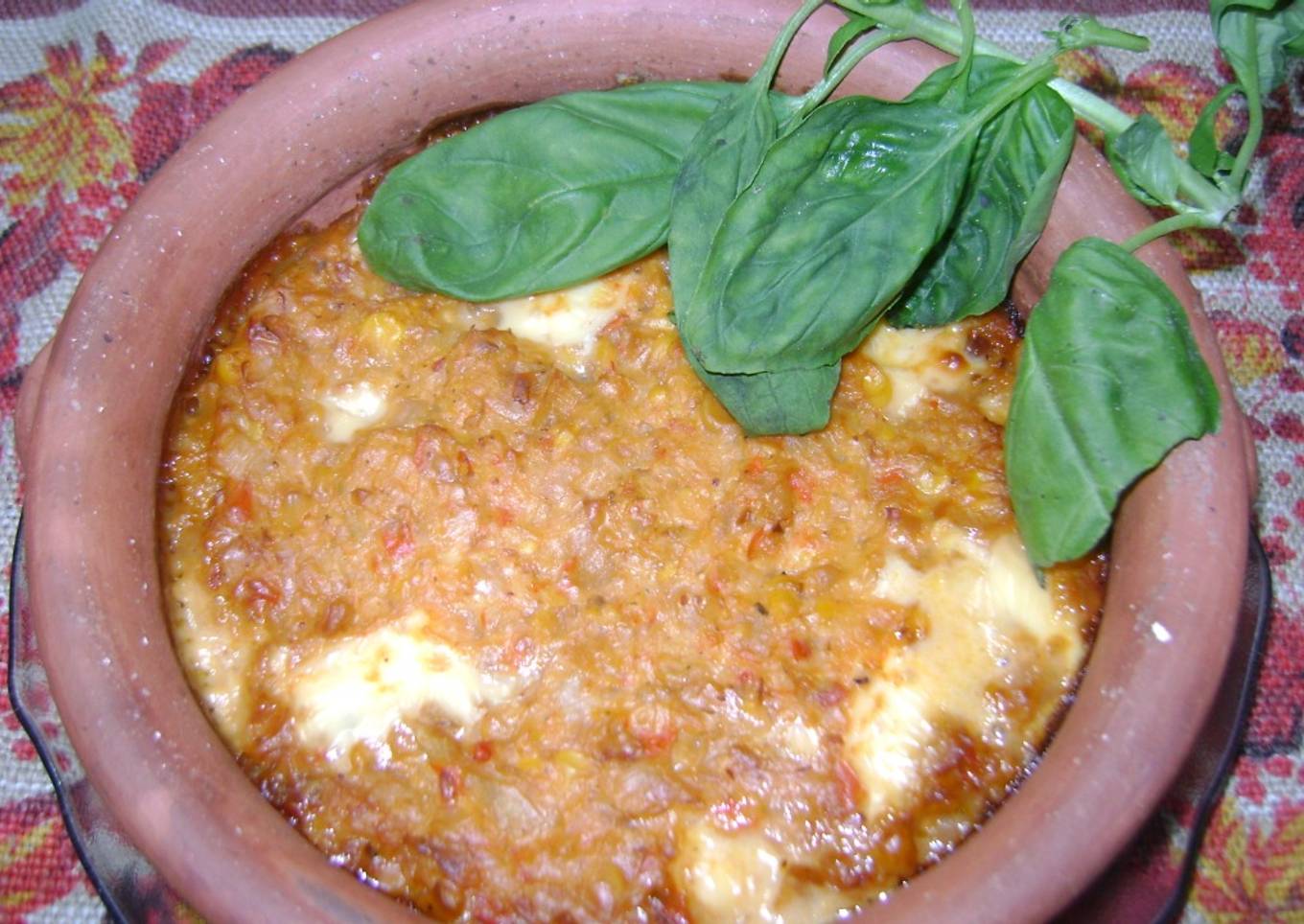 Humita en cazuela gratinada al horno