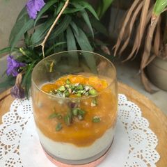 A picture of Middle eastern pudding Mango Mahalabia.