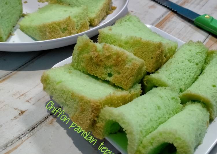 Resep Chiffon pandan tepung beras(mudah,no ribet,kilat) yang Lezat Sekali