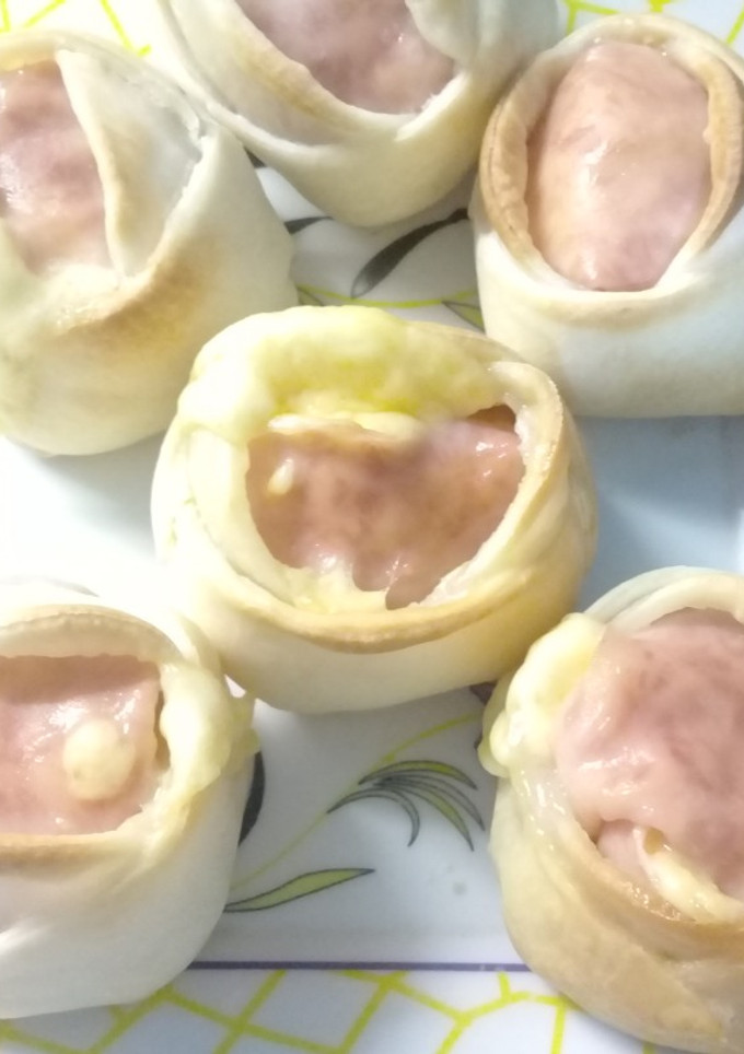 Una foto de Rositas de jamón y queso