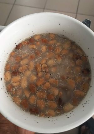 A picture of Ijebu Garri and Groundnut.