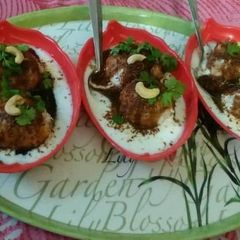 Bread dahi bhalle A picture of Bread dahi bhalle.