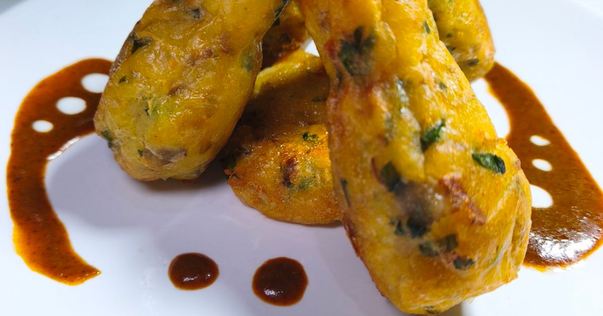 Perkedel kentang bentuk paha ayam