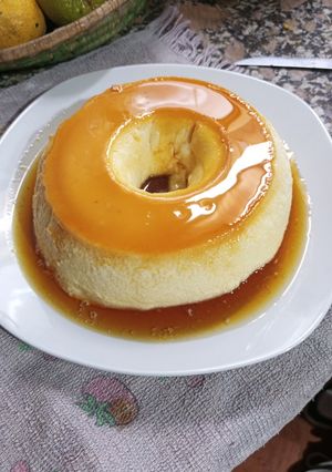 Una foto de Flan