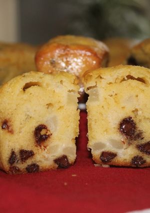 Une photo de Mini cakes poire et chocolat