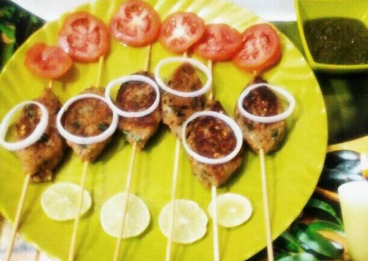 Palak seekh kabab on tawa Palak seekh kabab on tawa