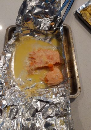 A picture of Baked salmon.