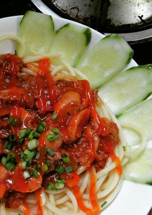 Hình của món Mỳ Ý sốt spaghetti nhà làm!!.