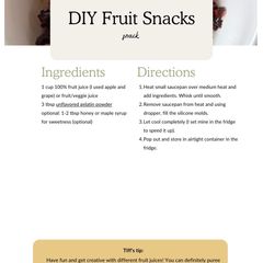 DIY Fruit Snacks A picture of DIY Fruit Snacks.