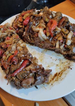 Una foto de Bife de vacío a la olla