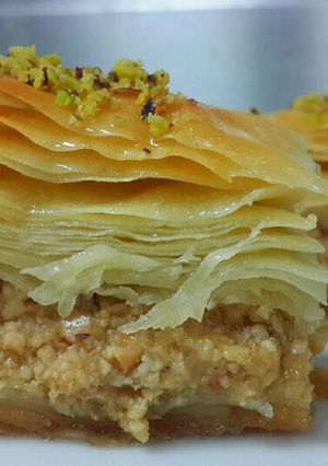 صورة لوصفة البقلاوة السورية المشهورة